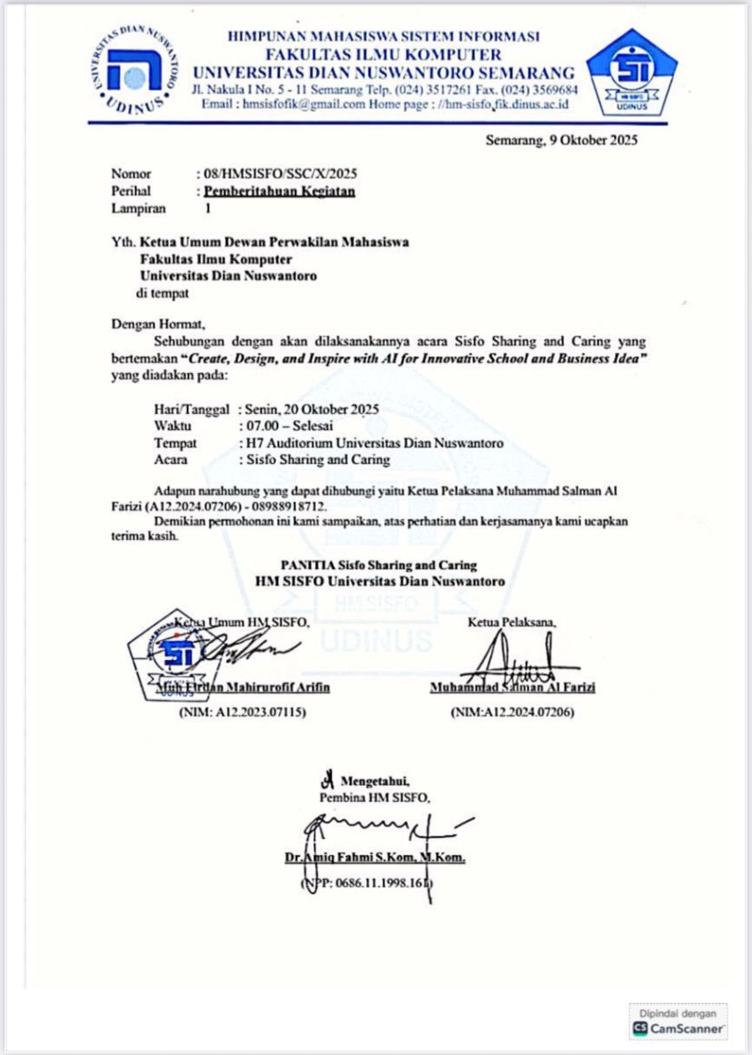 Surat Pemberitahuan DPM